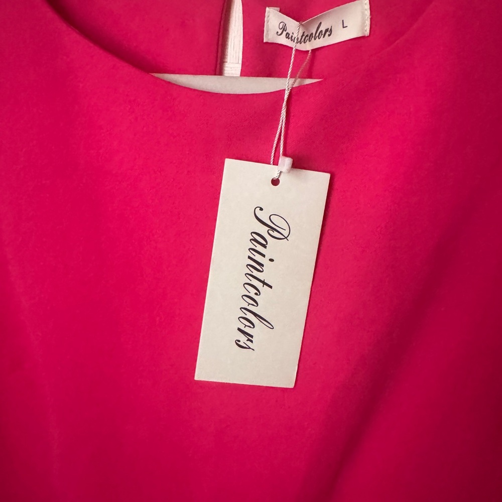 Bright Pink Short Sleeve Dress